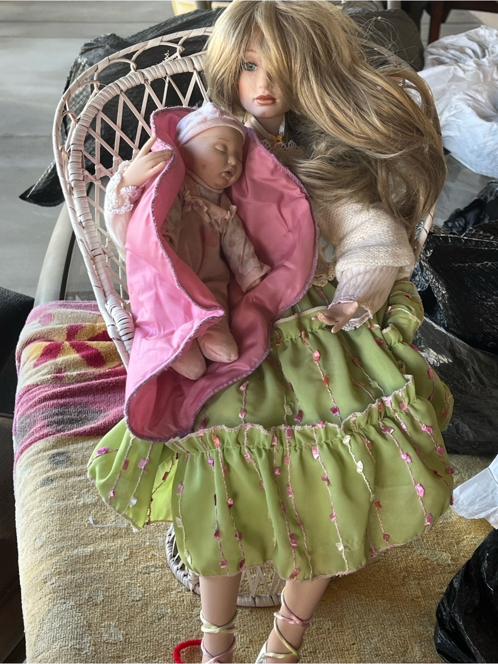 Pink Baby Doll Sleeping Sack with Pink Details
